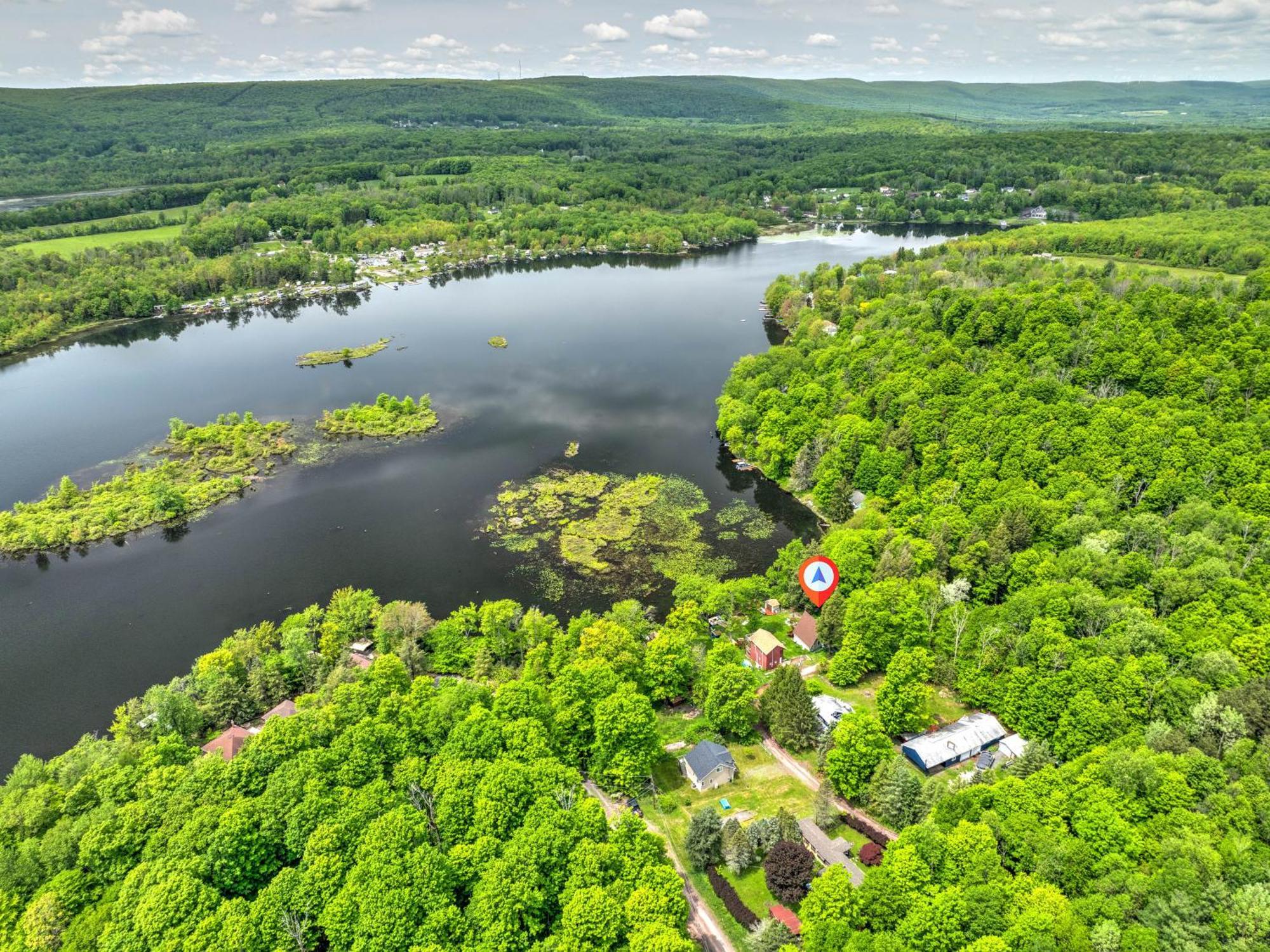 Lakefront A-Frame, Dock, Kayaks, Fire Place Lake Ariel ภายนอก รูปภาพ