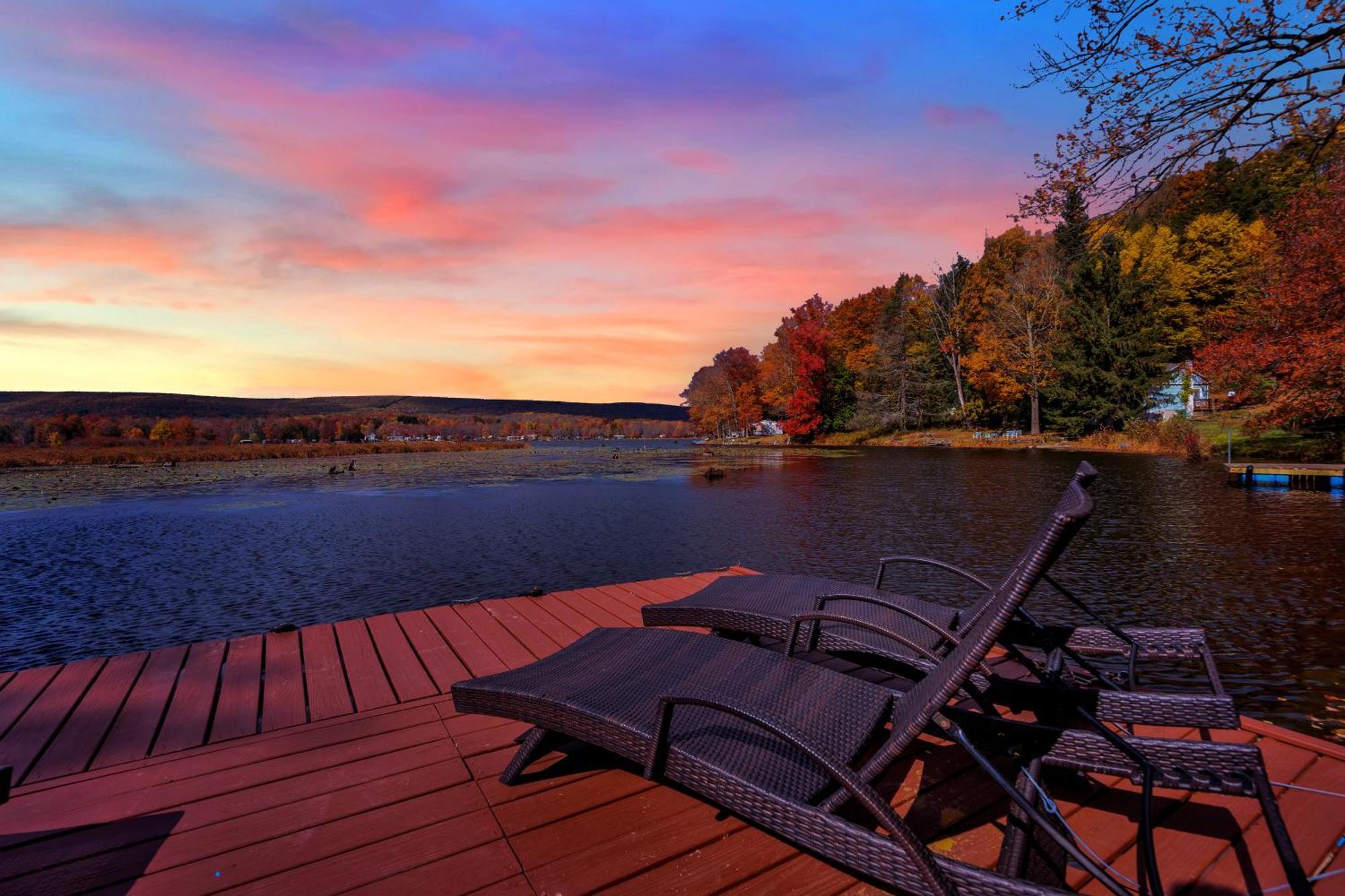 Lakefront A-Frame, Dock, Kayaks, Fire Place Lake Ariel ภายนอก รูปภาพ