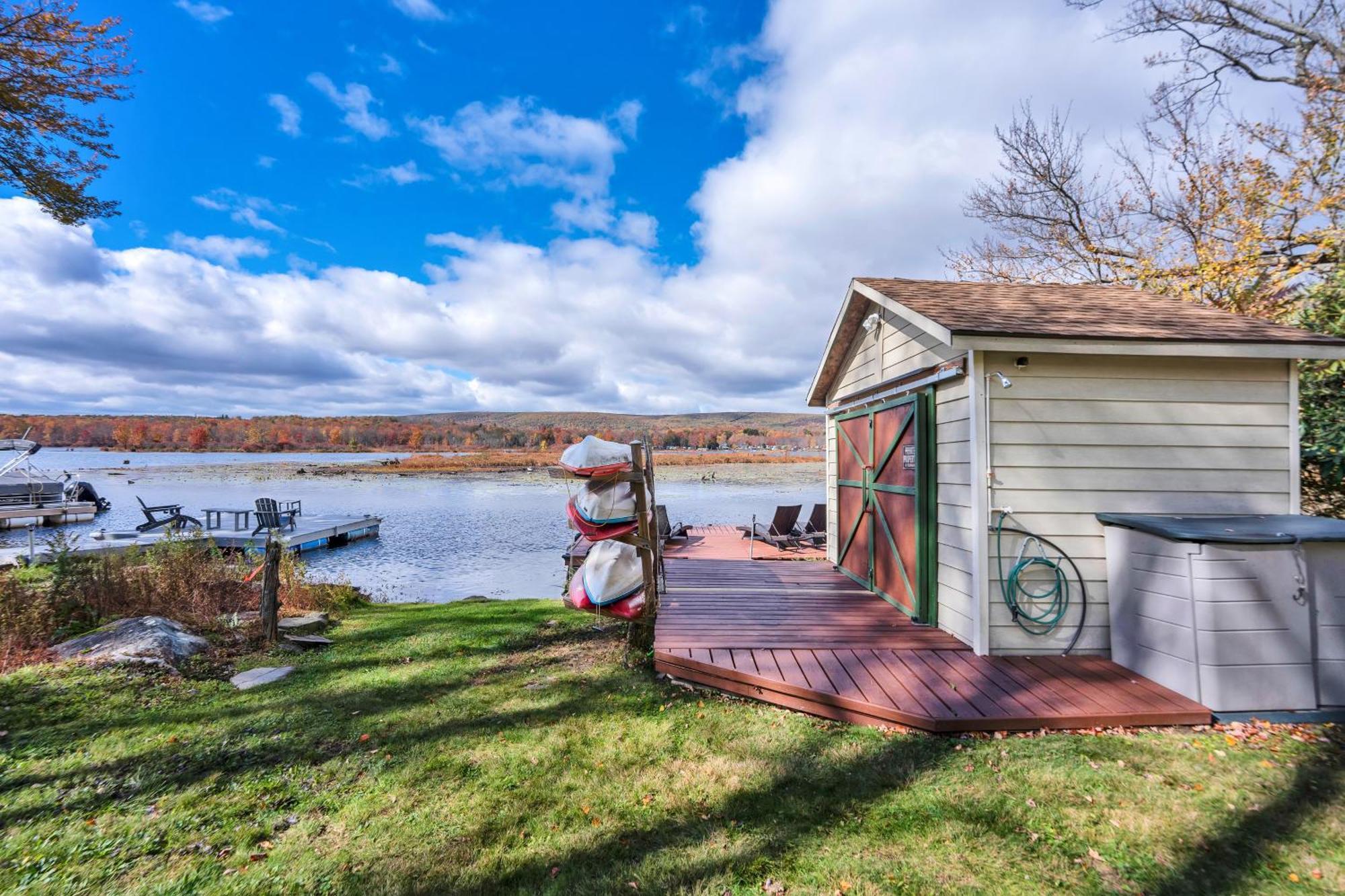 Lakefront A-Frame, Dock, Kayaks, Fire Place Lake Ariel ภายนอก รูปภาพ