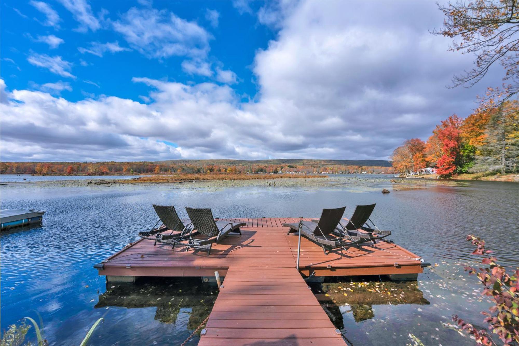 Lakefront A-Frame, Dock, Kayaks, Fire Place Lake Ariel ภายนอก รูปภาพ